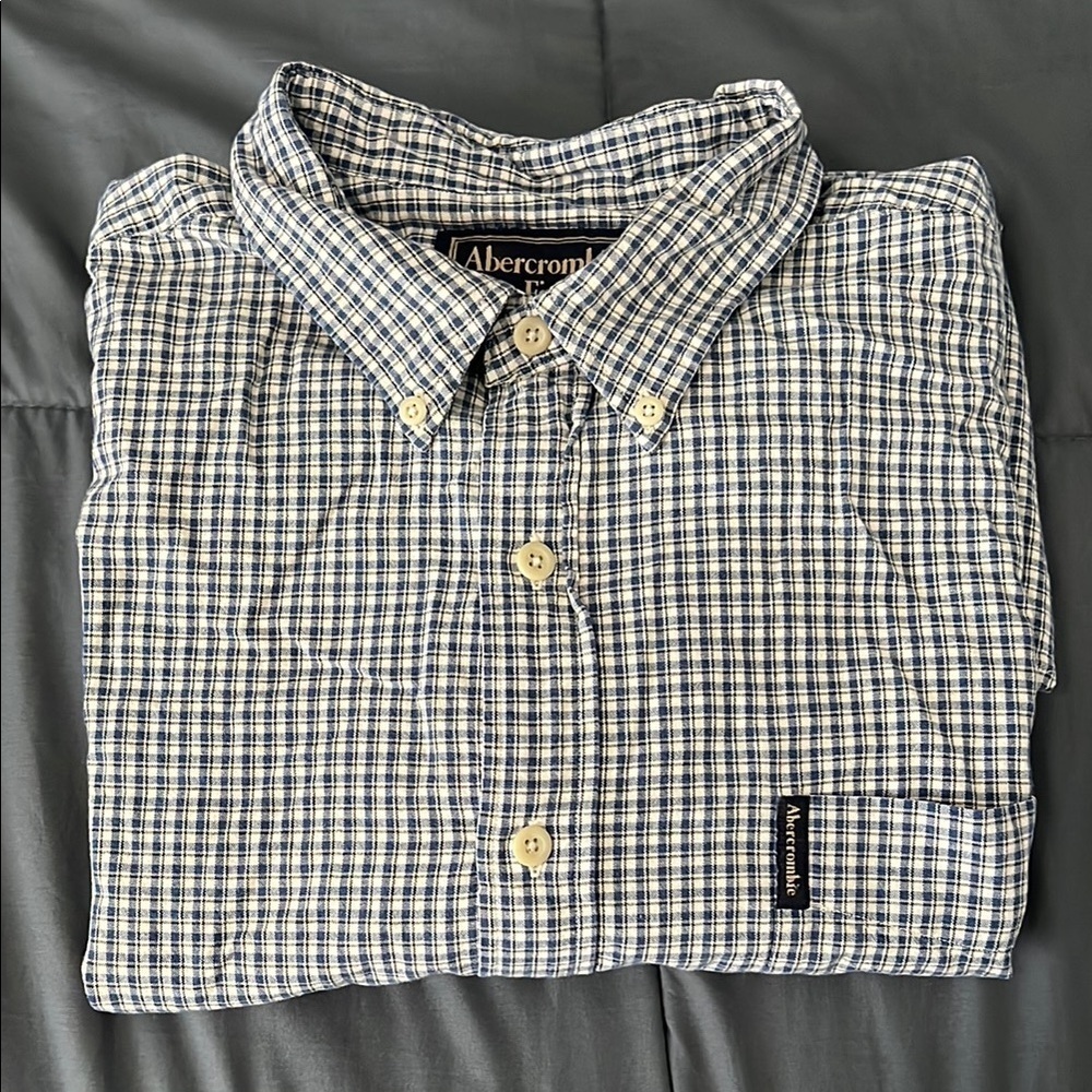 Abercrombie & Fitch Vintage Plaid Button Down Size Large